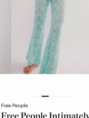 Free People Seafoam Lace Flare Pants